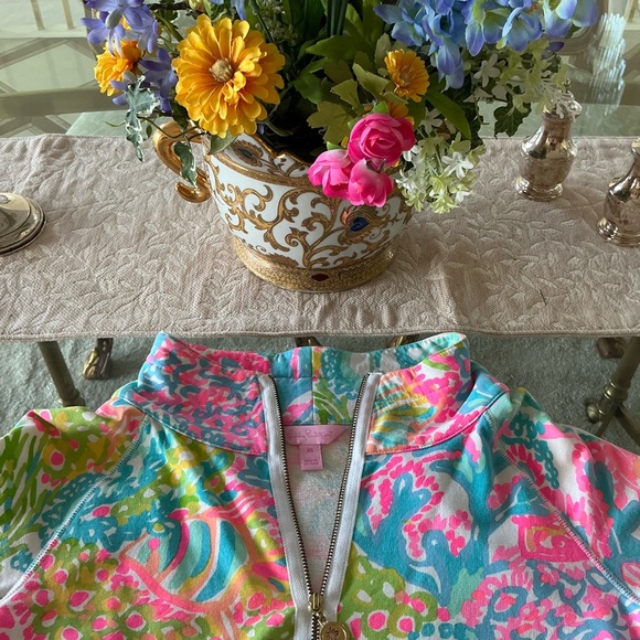 💥Lilly Pulitzer NEW LOVERS CORAL Skipper Popover - Picture 9 of 10